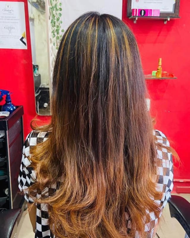 Hair cut and color